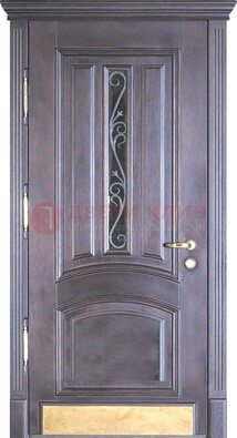 Сиреневая входная дверь с массивом дуба ДМД-17 в Казани