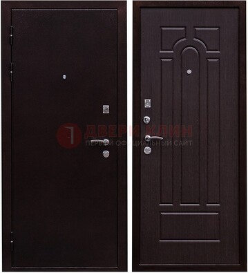 Черная стальная дверь с порошковым покрытием ДП-35 в Павловском Посаде