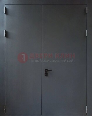 Черная распашная тамбурная дверь Порошок ДТМ-46 в Краснодаре