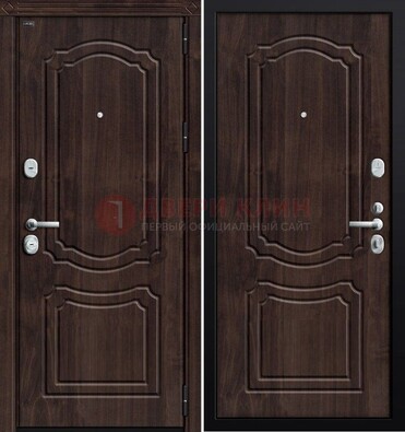 Темная входная дверь с МДФ ДМ-2222 в Саратове